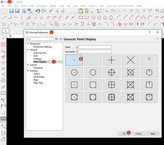 Can circles round points be removed - QCAD 'How Do I' Questions - QCAD ...