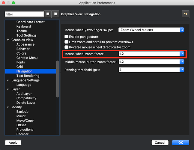 Mouse wheel zoom speed - QCAD 'How Do I' Questions - QCAD Forum
