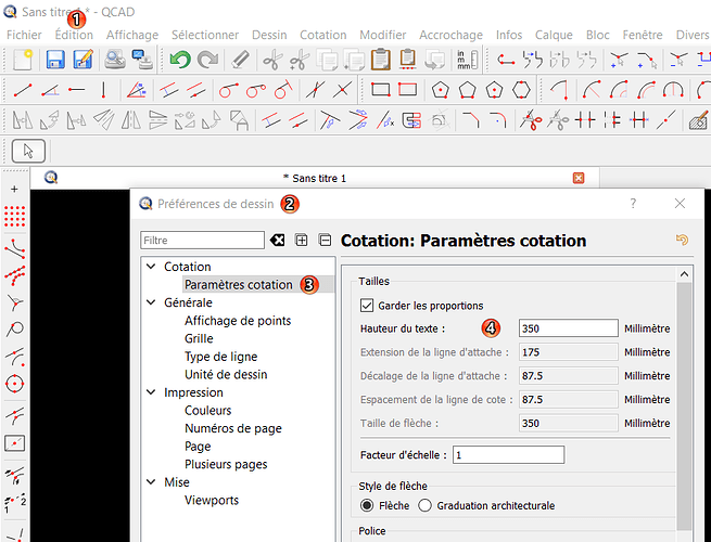 Echelle dimension cotation - QCAD Professional - QCAD Forum