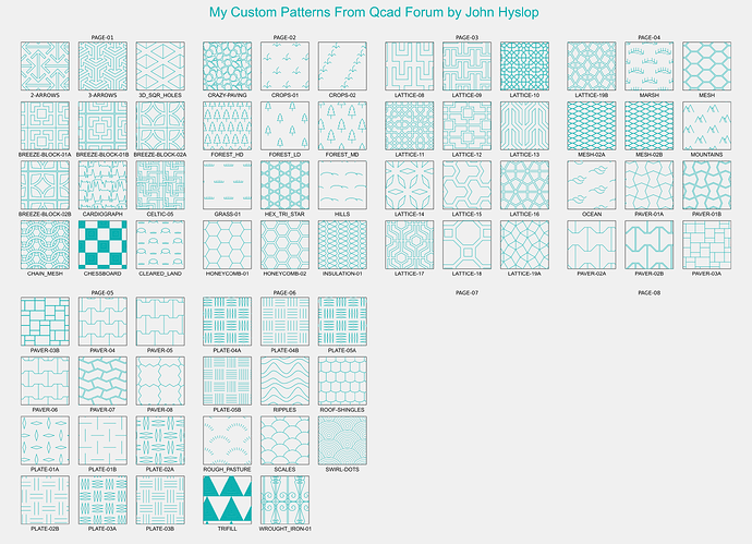Qcad - My Cusom Hatch Patterns From the Forum.png