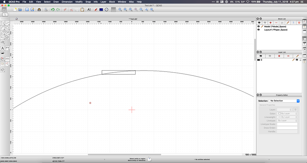 Creating a circle to pass through 2 points - QCAD 'How Do I' Questions ...