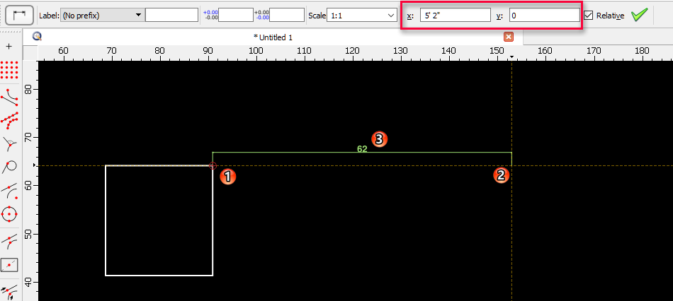 How to make a dimension string that is a defined length? - QCAD 'How Do ...