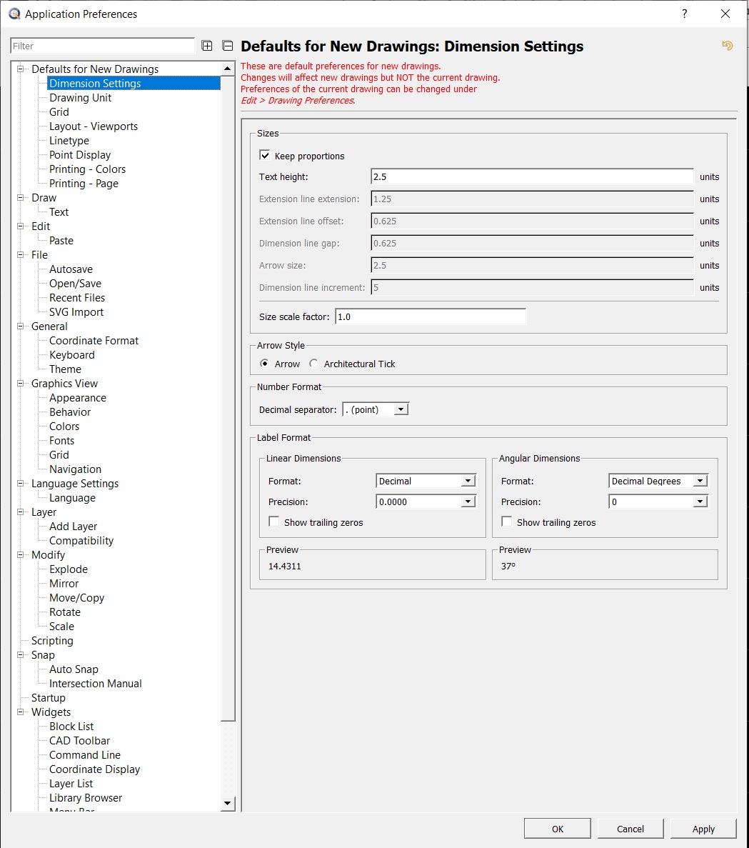 Dimension properties - QCAD Community Edition - QCAD Forum