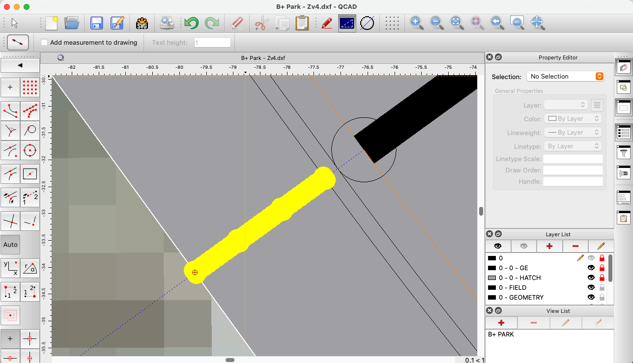 Distance point to point measuring line scale - QCAD 'How Do I ...