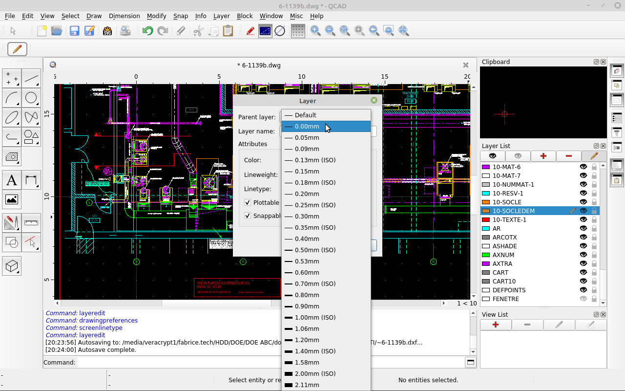 [résolu] Edit layer en masse. - QCAD Professional - QCAD Forum