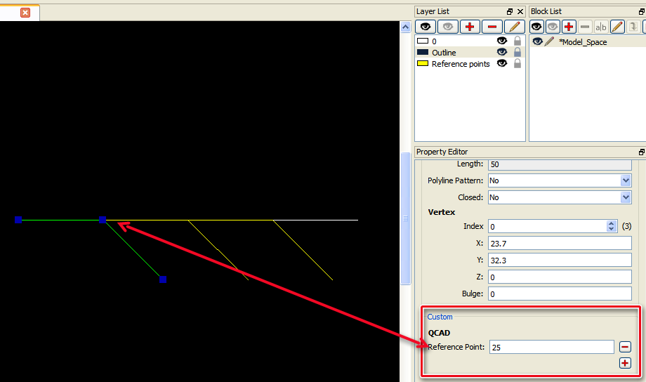 Select a Specific Line When Several are Stacked - QCAD 'How Do I ...